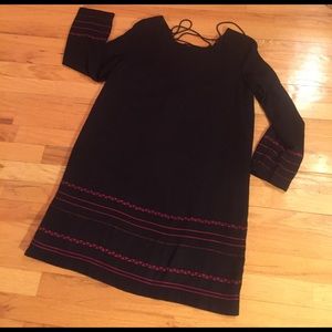 BB Dakota NWT Fab'rik black dress w/red stitching